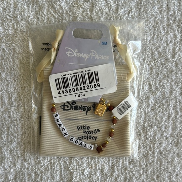 Little Words Project x Disney Parks “Snack Goals” Mickey Mouse Beaded Bracelet - Picture 1 of 6